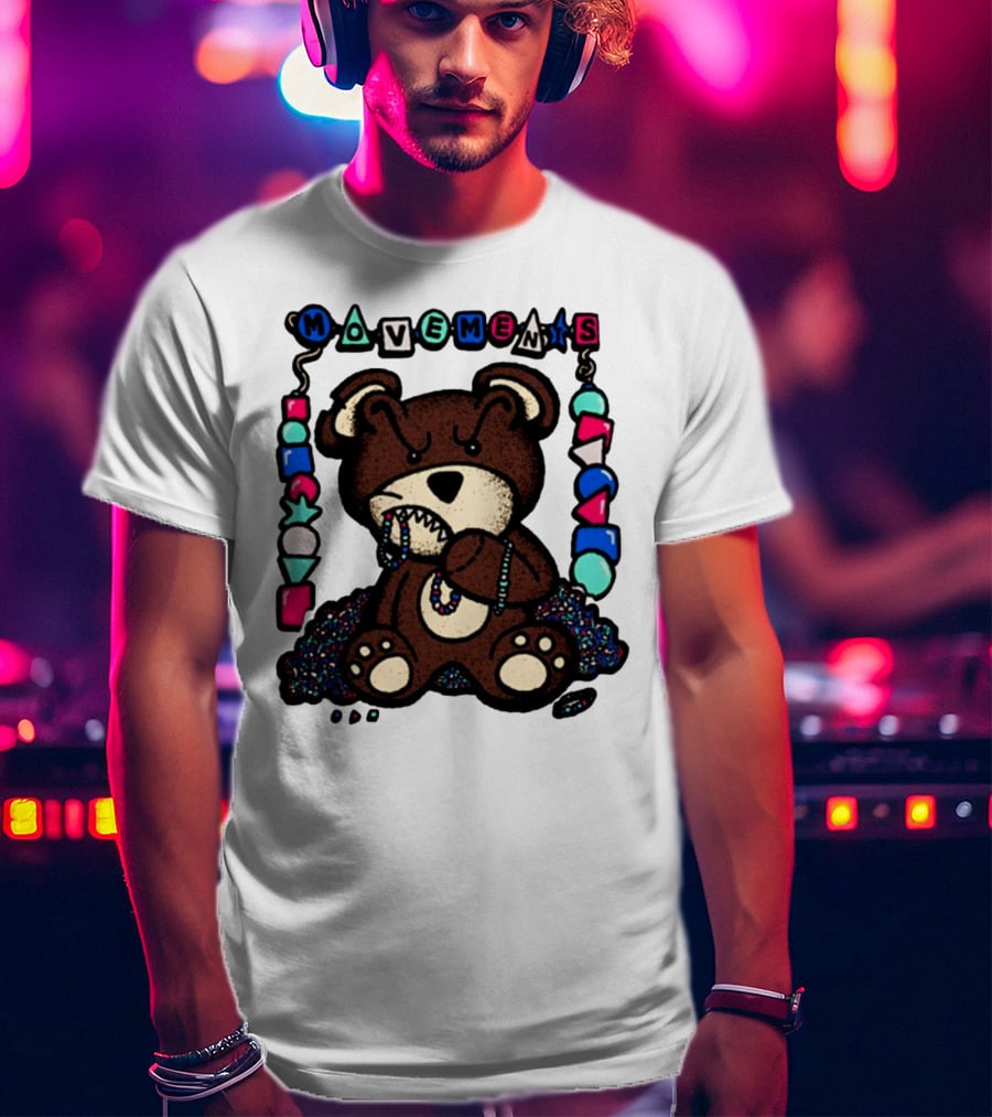 Movements Crazy Teddy Bear Beads Playful Blocks T-Shirt