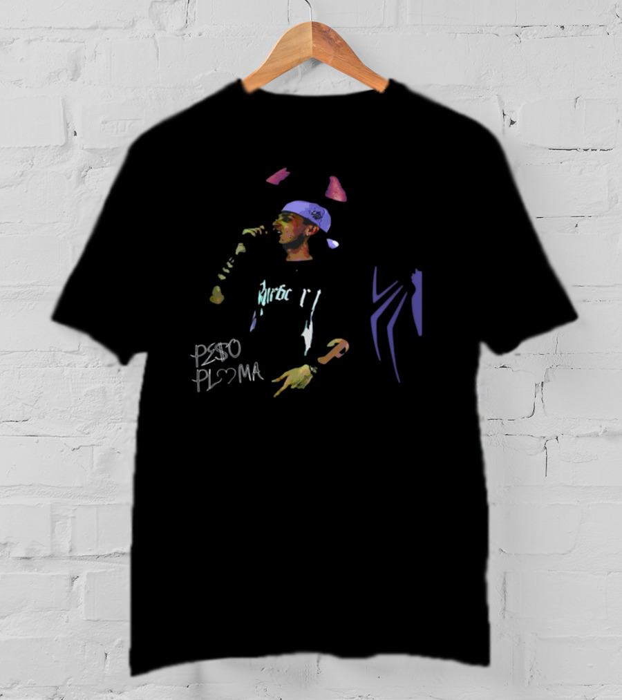 Peso Pluma Singer Graphic With Cap And Microphone T-Shirt