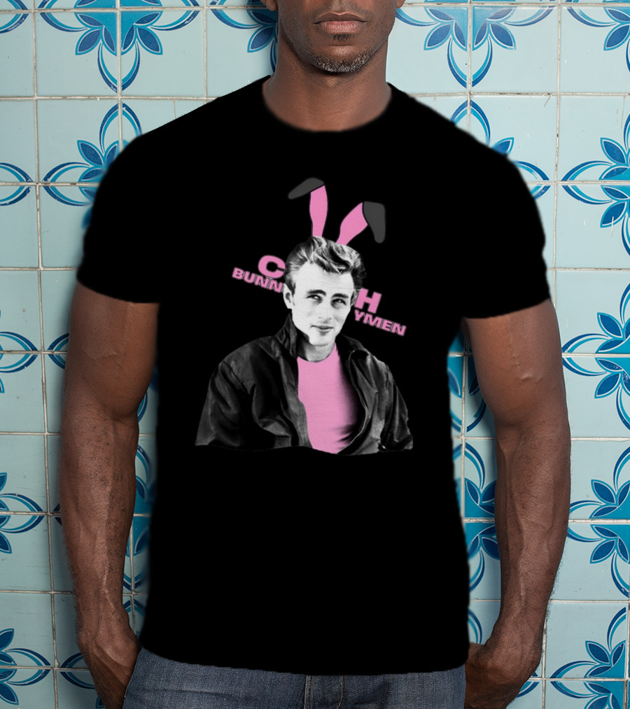 Echo Bunnymen Iconic Pink Bunny Ears Image T-Shirt