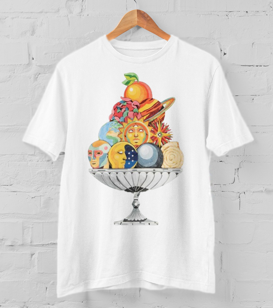 Casablanca Celestial Sun Moon Planetary Fruit Cosmology T-Shirt
