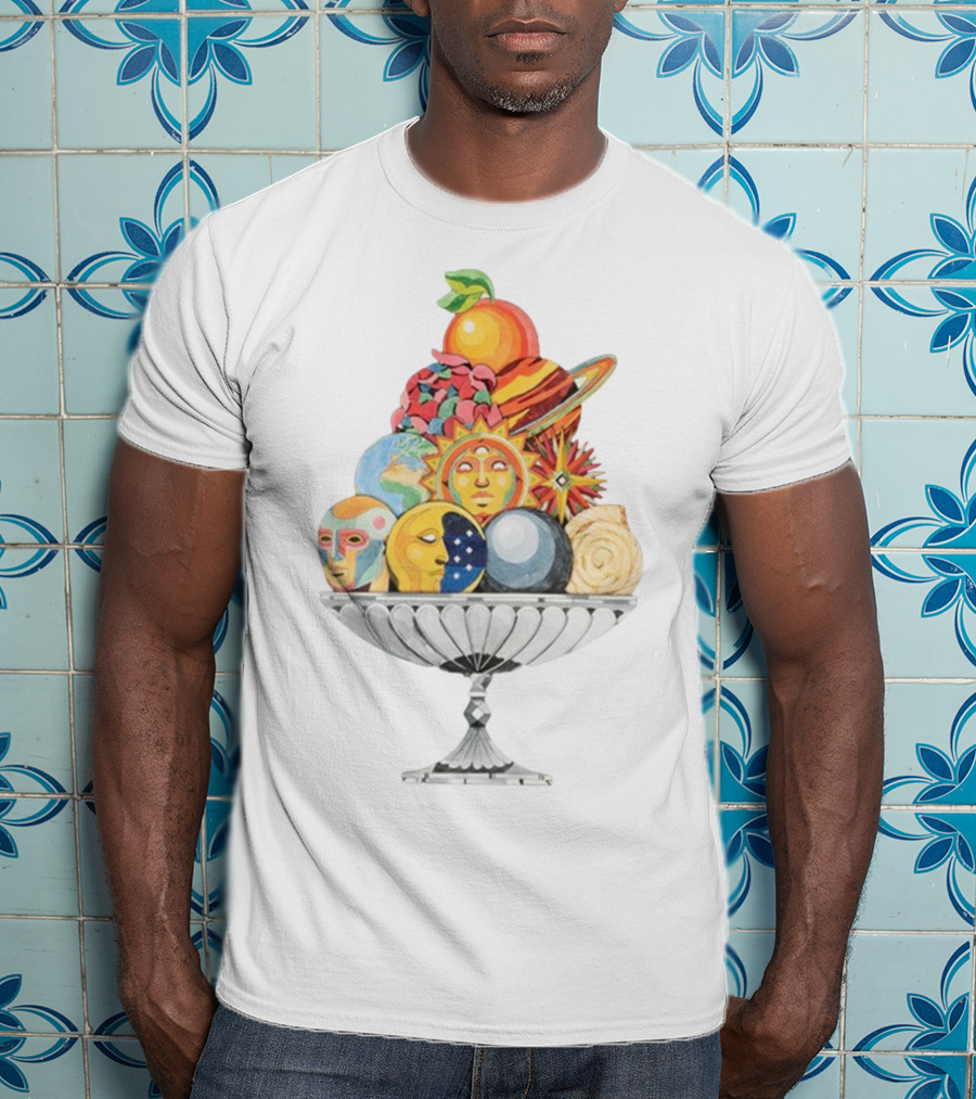 Casablanca Celestial Sun Moon Planetary Fruit Cosmology T-Shirt