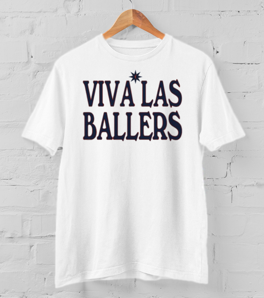 Viva Las Ballers Basketball Theme Vegas Style Phrase T-Shirt
