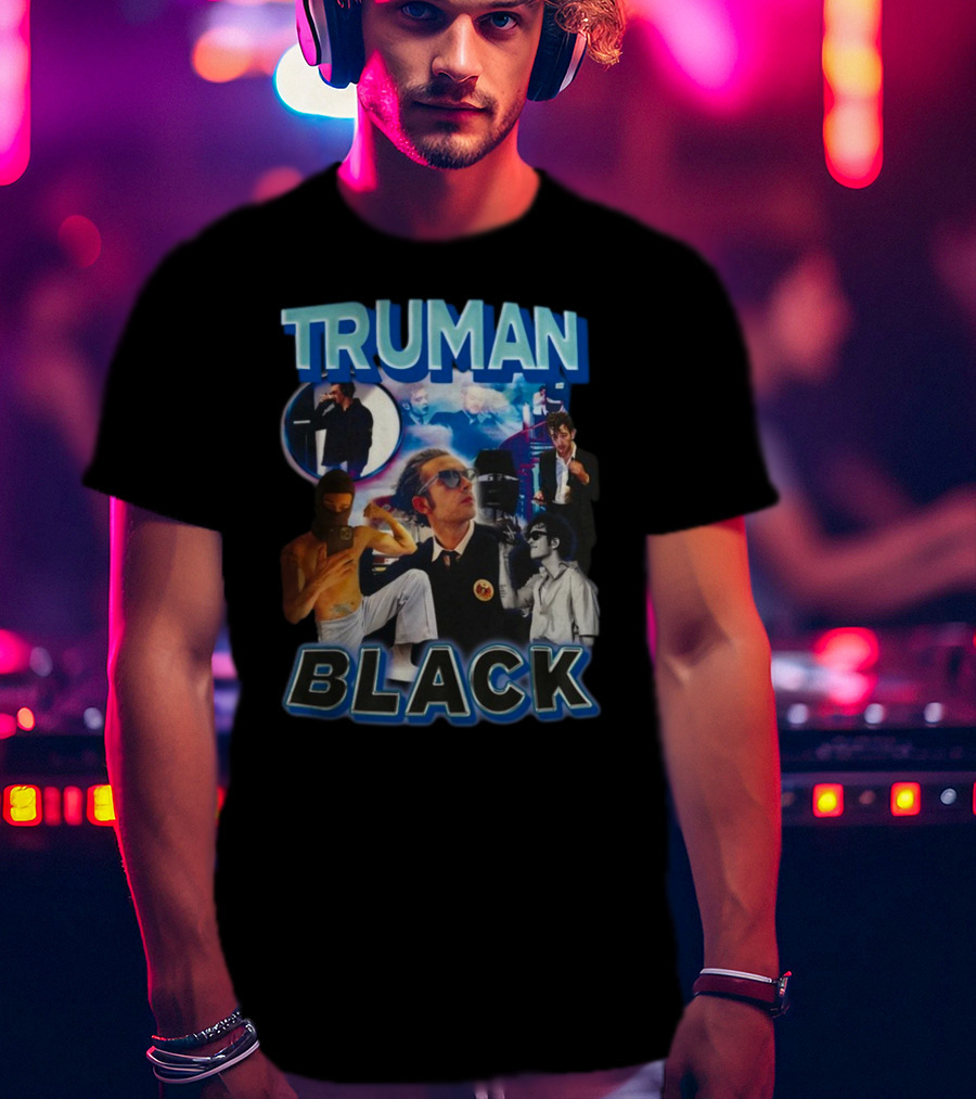 TRUMAN BLACK Iconic Multicolor Collage T-Shirt