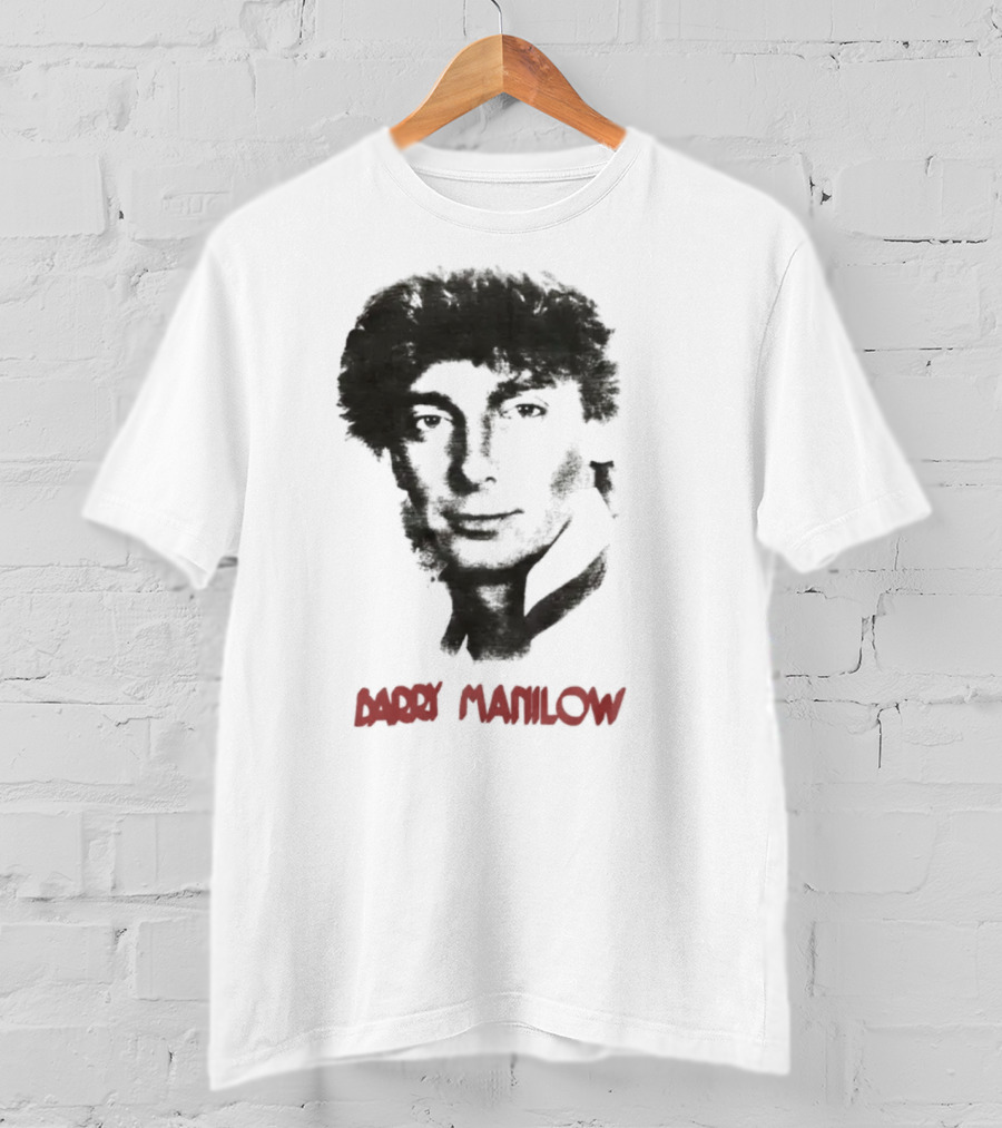 Barry Manilow Iconic Music Figure Black And Red T-Shirt