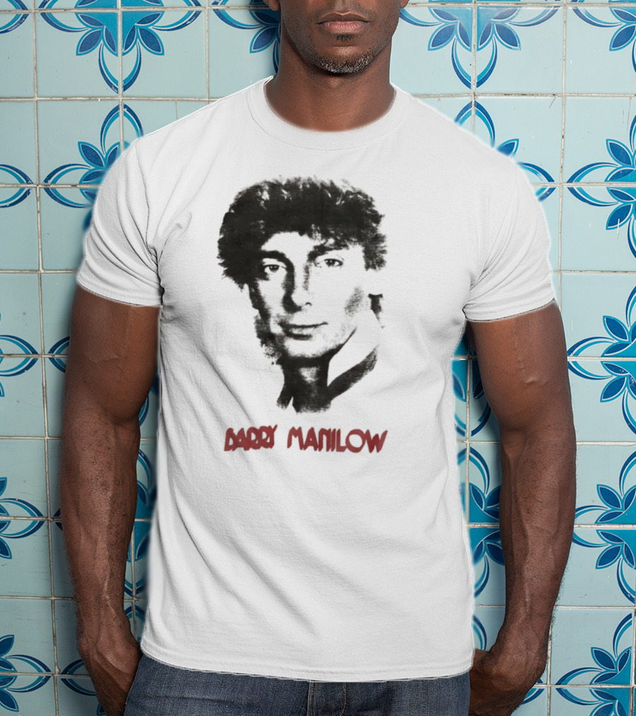 Barry Manilow Iconic Music Figure Black And Red T-Shirt