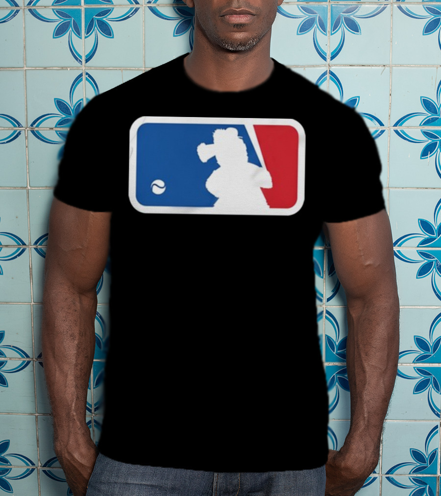 Major Baseball Phan Blue Red Mascot T-Shirt