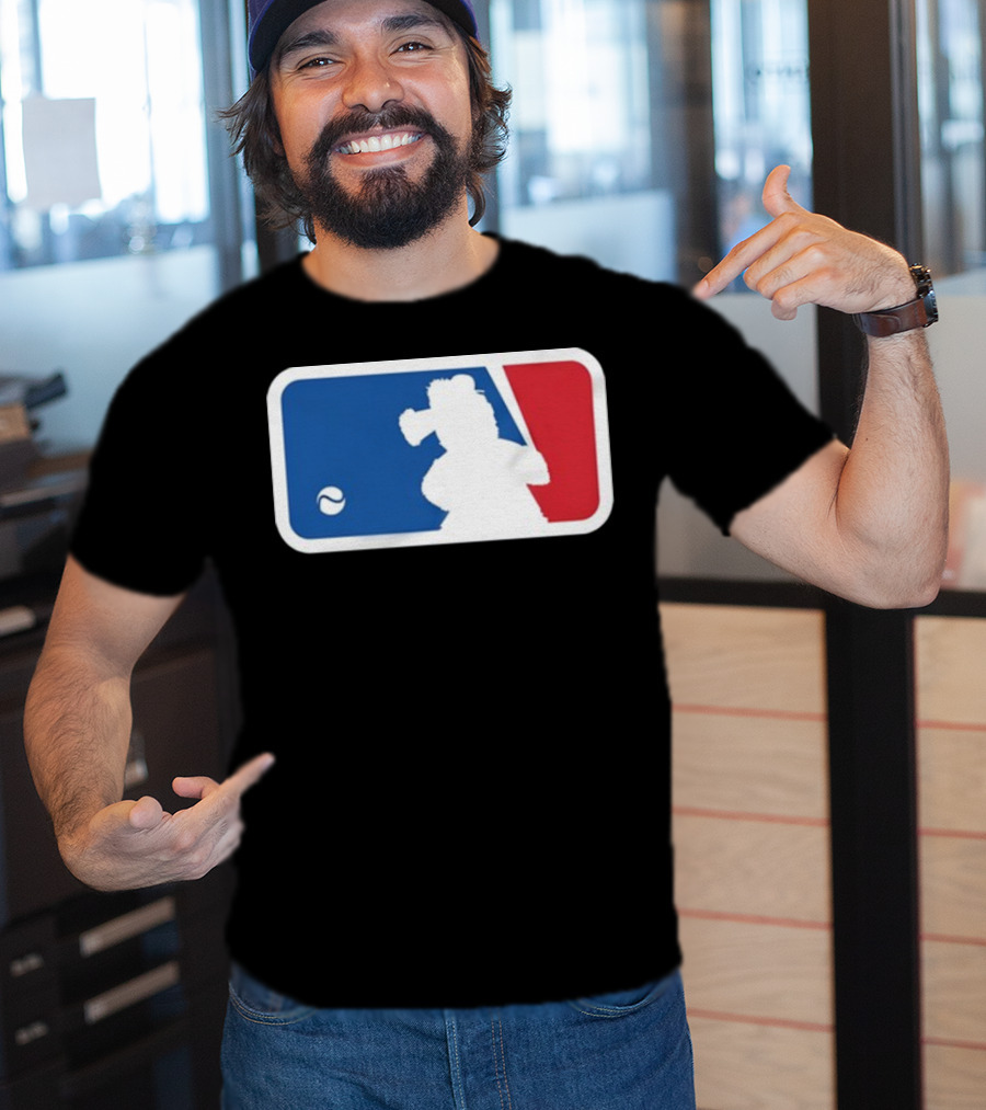 Major Baseball Phan Blue Red Mascot T-Shirt