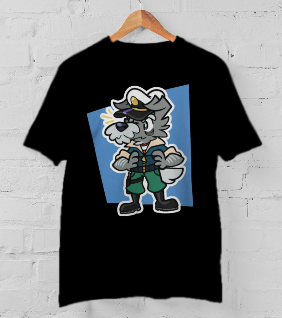 Yoshiemblem Melted Ice Crown Puddle Commander Dog Navy Uniform T-Shirt