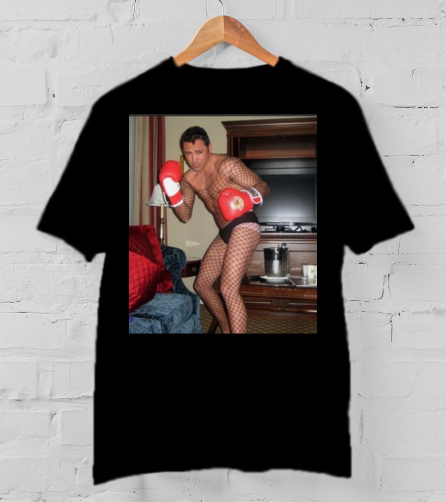 Oscar De La Hoya Fishnet Boxing Gloves Outfit Snapshot T-Shirt