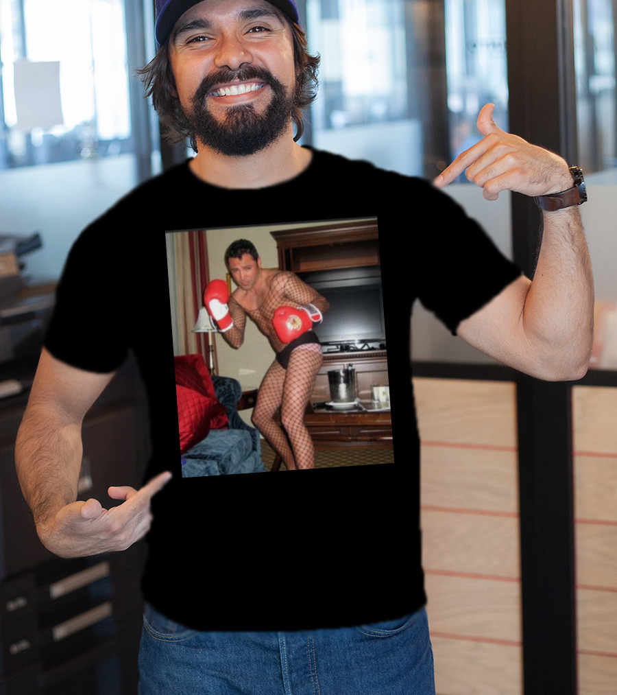 Oscar De La Hoya Fishnet Boxing Gloves Outfit Snapshot T-Shirt
