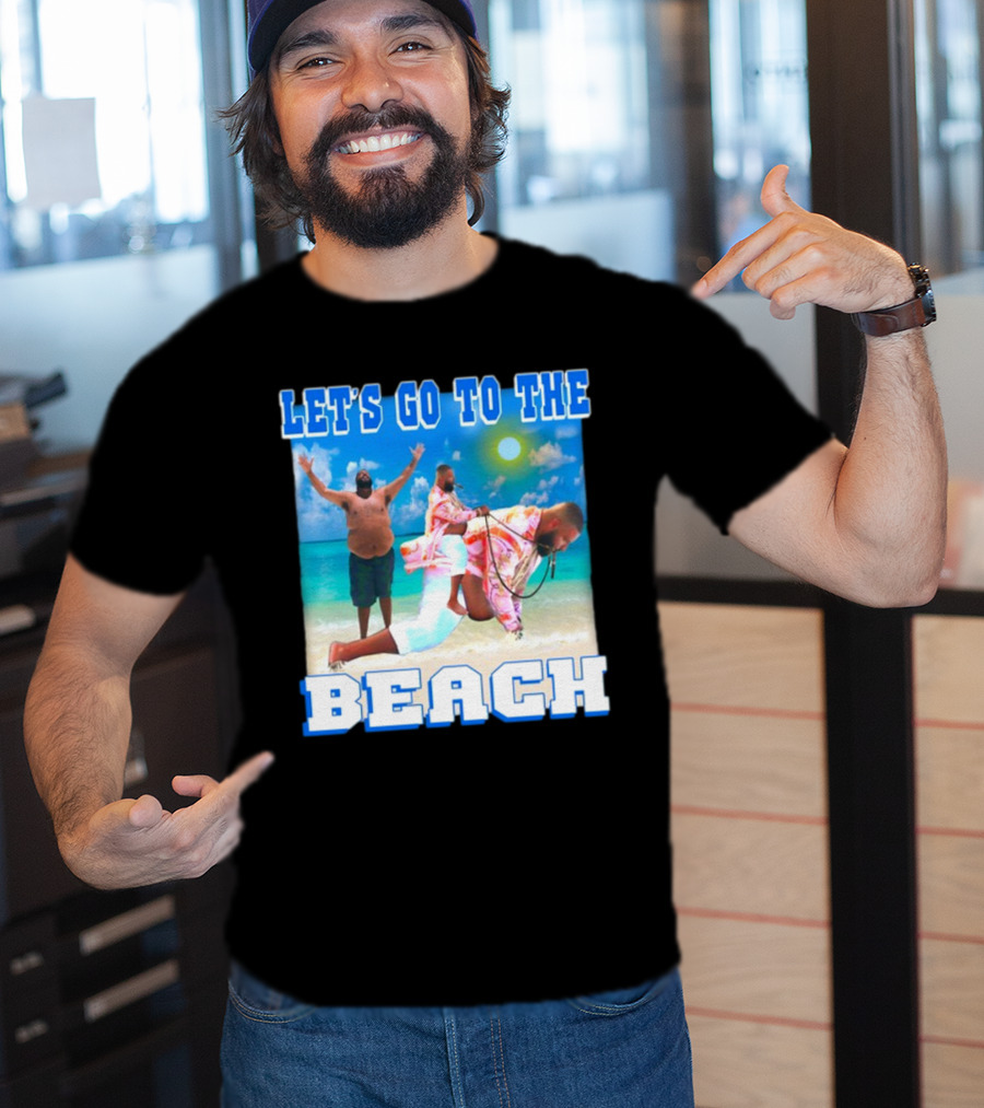 Let's Go To The Beach Dj Khaled Beach Scene With Floating And Joyful Pose T-Shirt