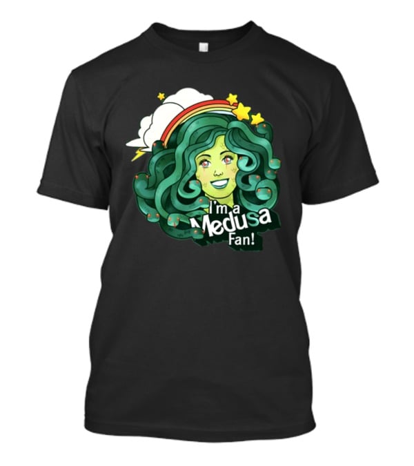 Harebraineddesign I'm A Medusa Fan Rainbow Clouds Stars T-Shirt