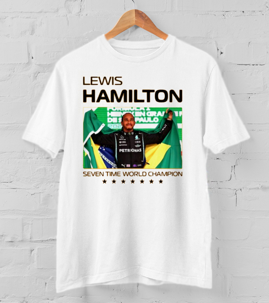Lewis Hamilton Seven Time World Champion São Paulo Grand Prix T-Shirt