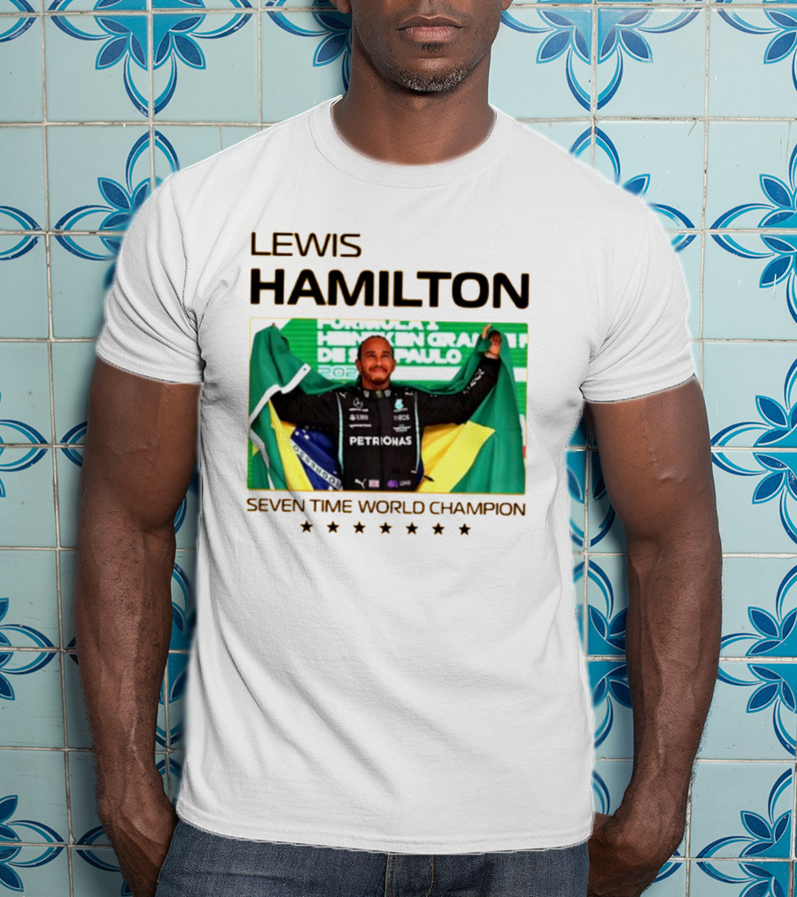 Lewis Hamilton Seven Time World Champion São Paulo Grand Prix T-Shirt
