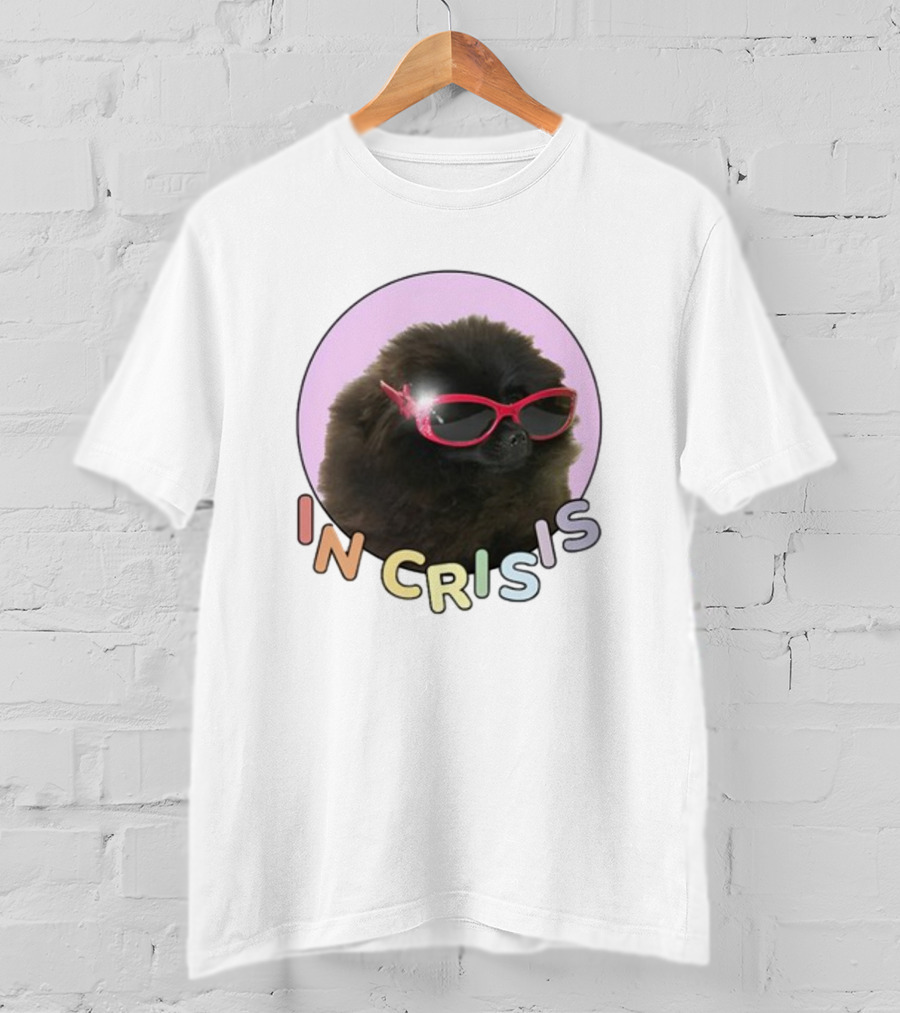 In Crisis Dog With Red Sunglasses T-Shirt