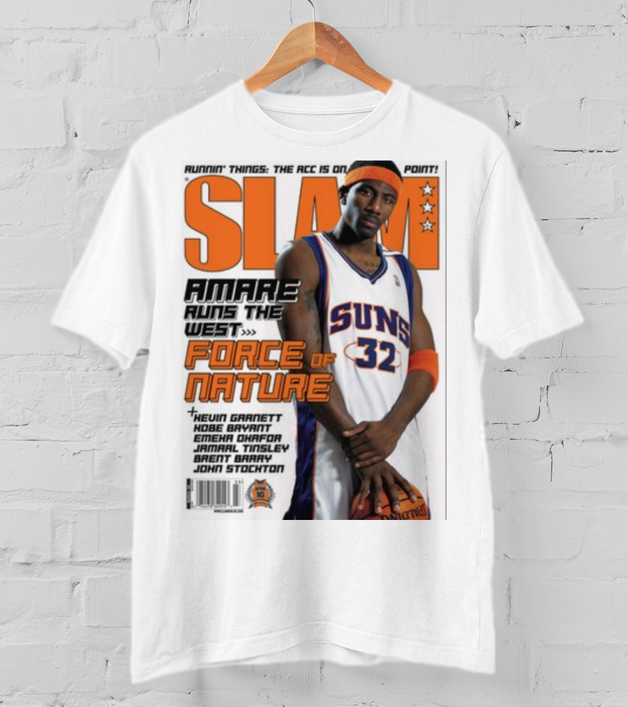 SLAM Amare Runs The West Force Of Nature Suns Basketball Star T-Shirt