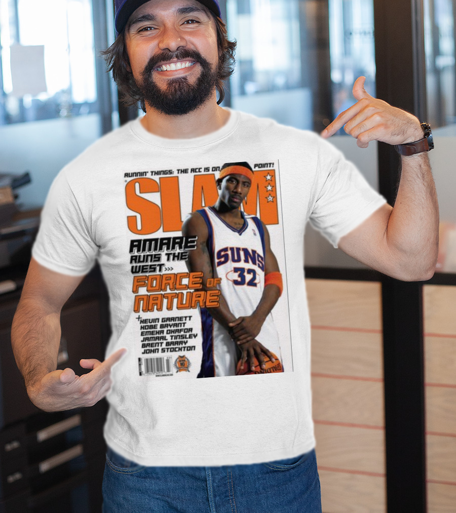 SLAM Amare Runs The West Force Of Nature Suns Basketball Star T-Shirt