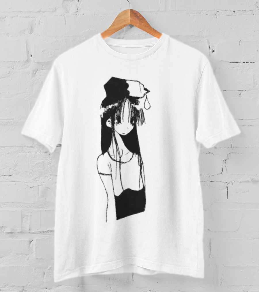 Milk Head Girl Anime Manga Style Oversized T-Shirt