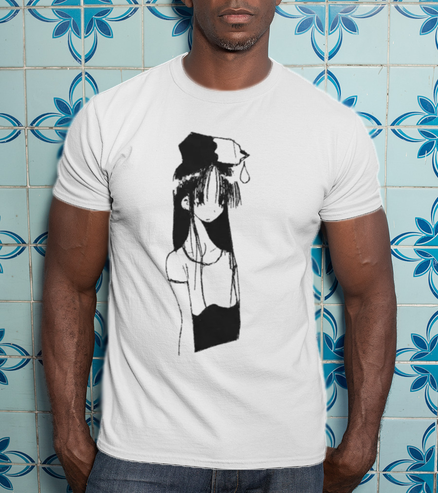 Milk Head Girl Anime Manga Style Oversized T-Shirt