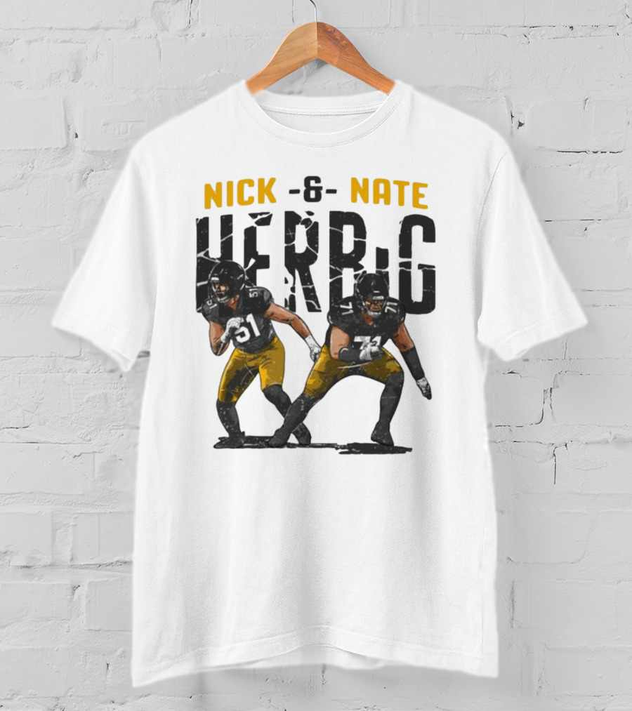 Pittsburgh Steelers Nick And Nate Herbig 51 71 T-Shirt