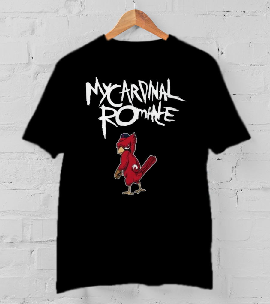 St Louis Cardinals My Cardinal Romance Bird Baseball Fan Mashup T-Shirt