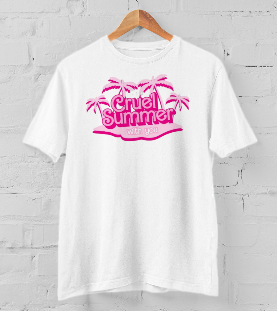 It's A Cruel Summer With You Pink Palm Trees T-Shirt