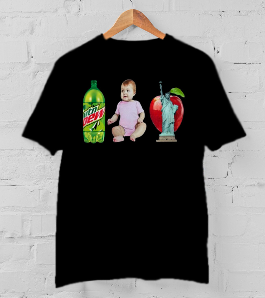 Mtn Dew Baby Apple Liberty Statue T-Shirt