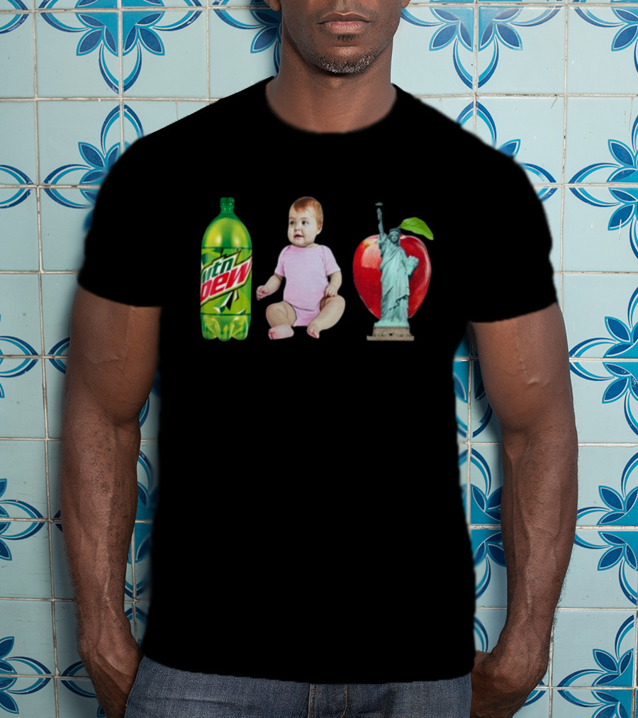 Mtn Dew Baby Apple Liberty Statue T-Shirt