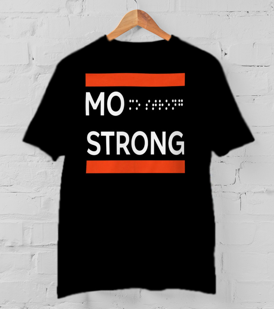 MO STRONG Braille Text T-Shirt