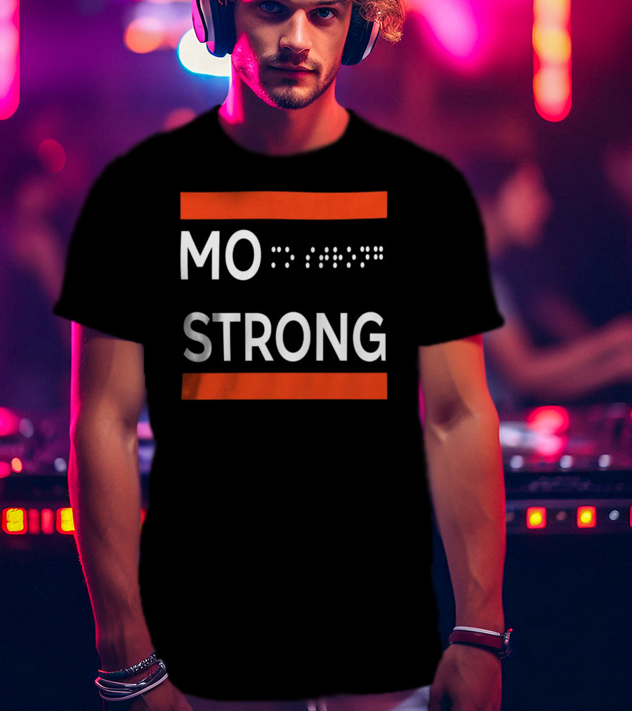 MO STRONG Braille Text T-Shirt