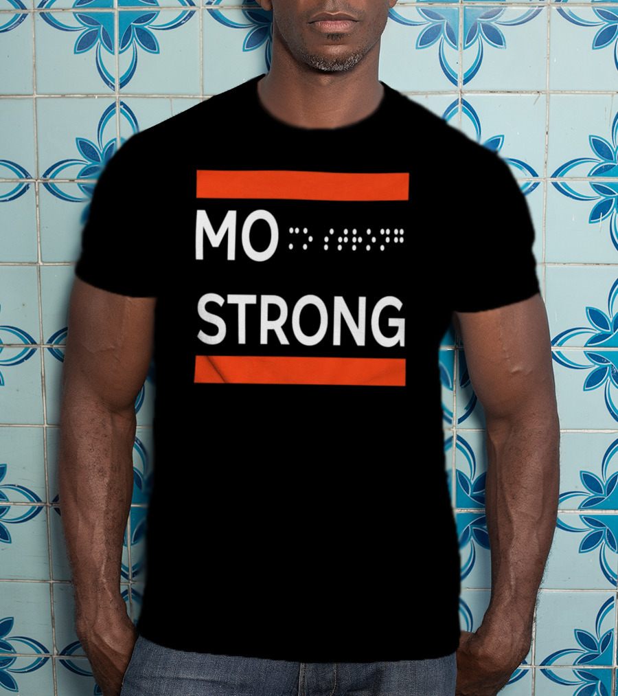 MO STRONG Braille Text T-Shirt