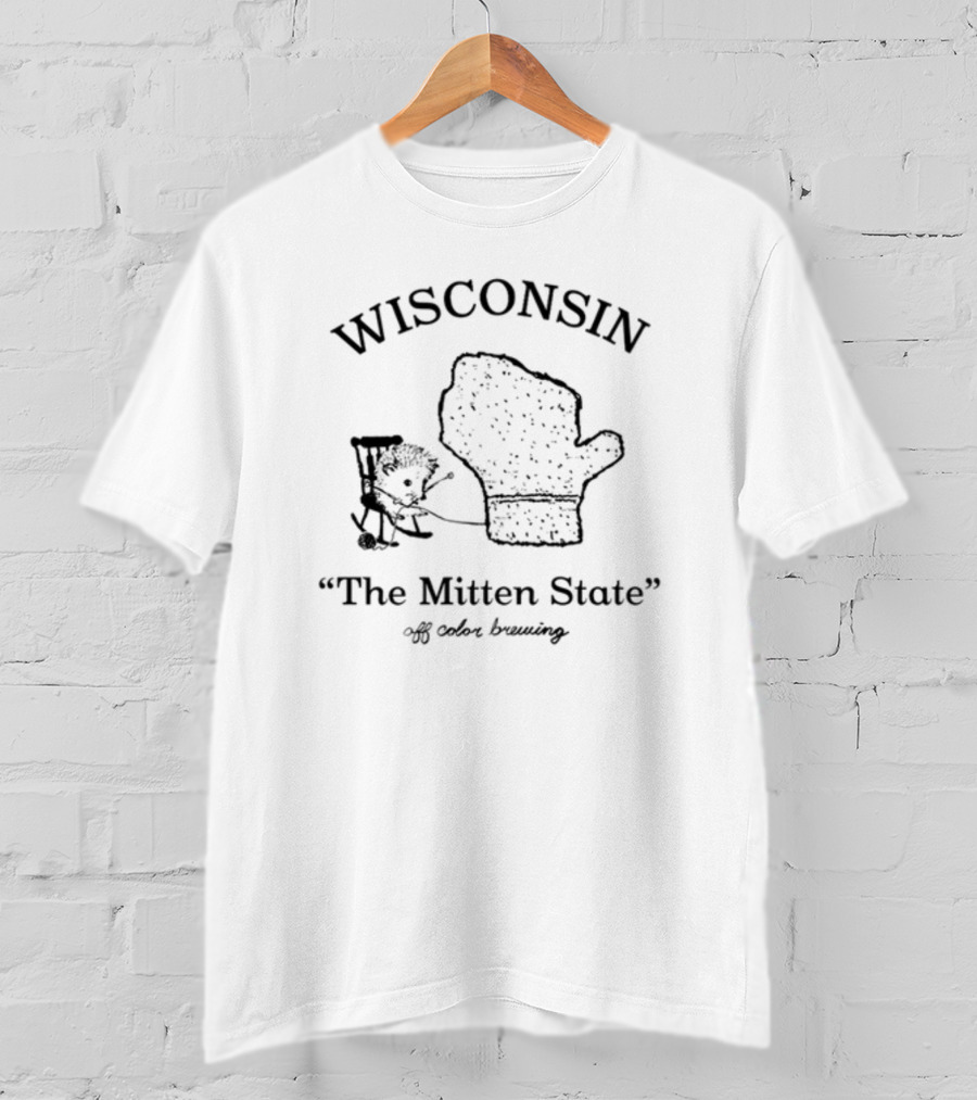 Wisconsin The Mitten State Off Color Brewing T-Shirt