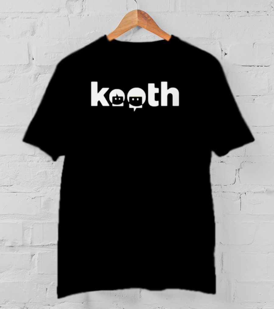 Kooth Logo With Stylized Robot Faces T-Shirt