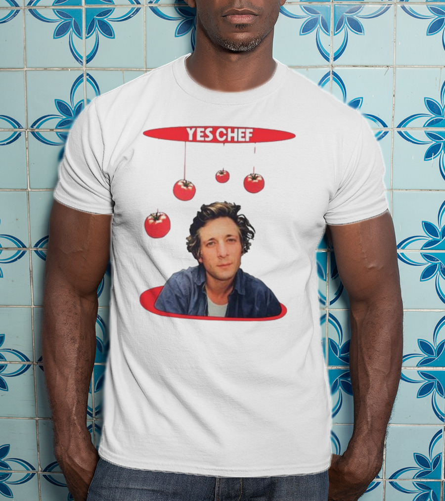 Yes Chef Hanging Tomatoes Guy T-Shirt