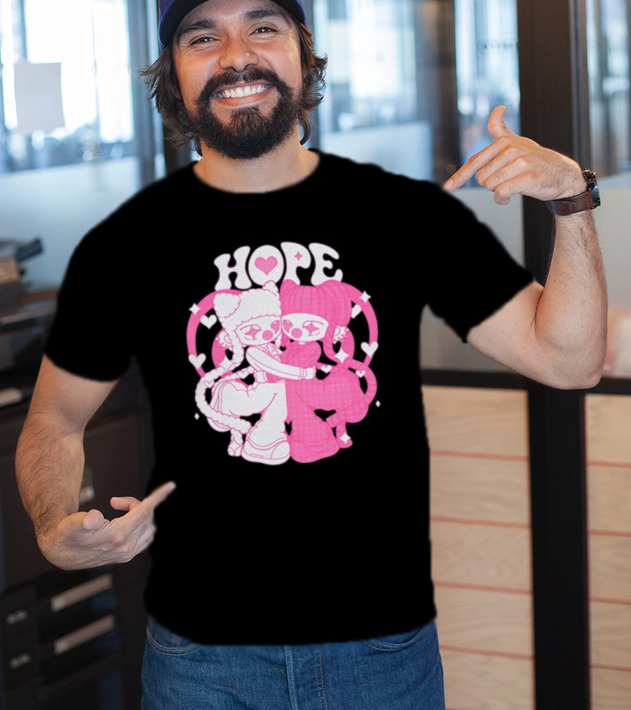Lizigrace Hope Pink Hearts Embrace T-Shirt