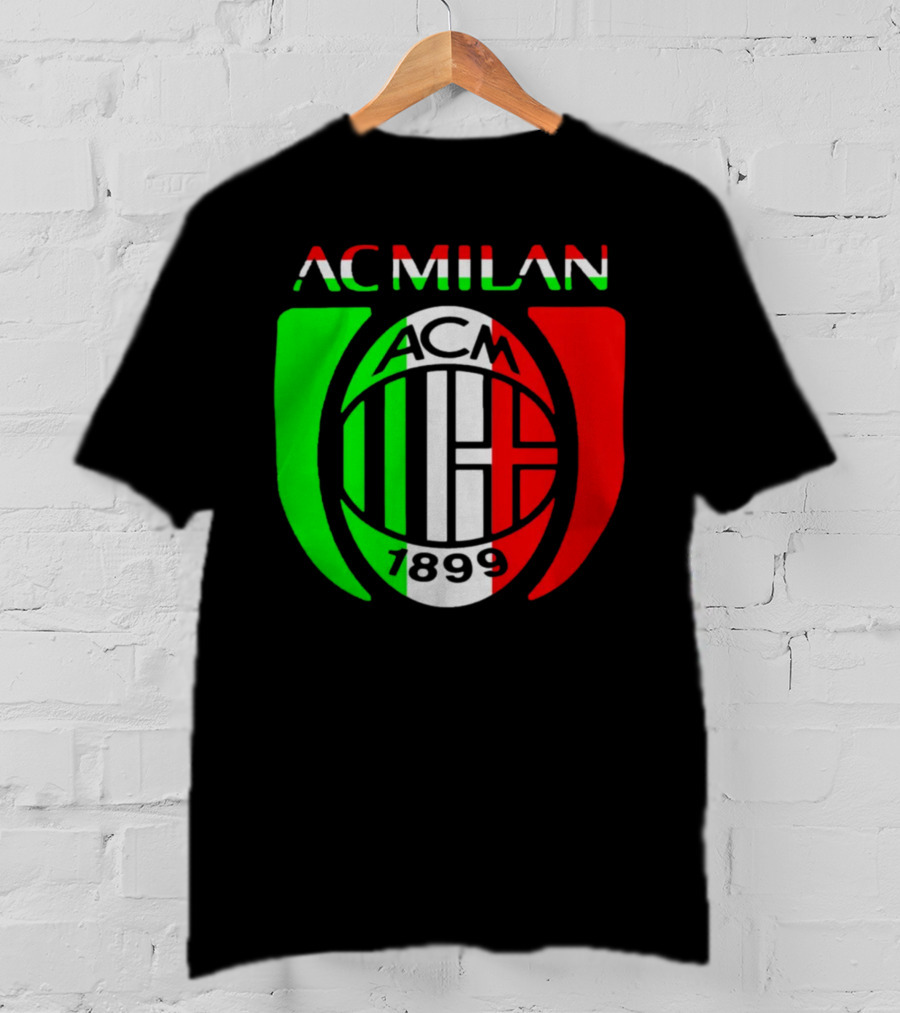 AC Milan ACM 1899 Logo Italy Flag T-Shirt