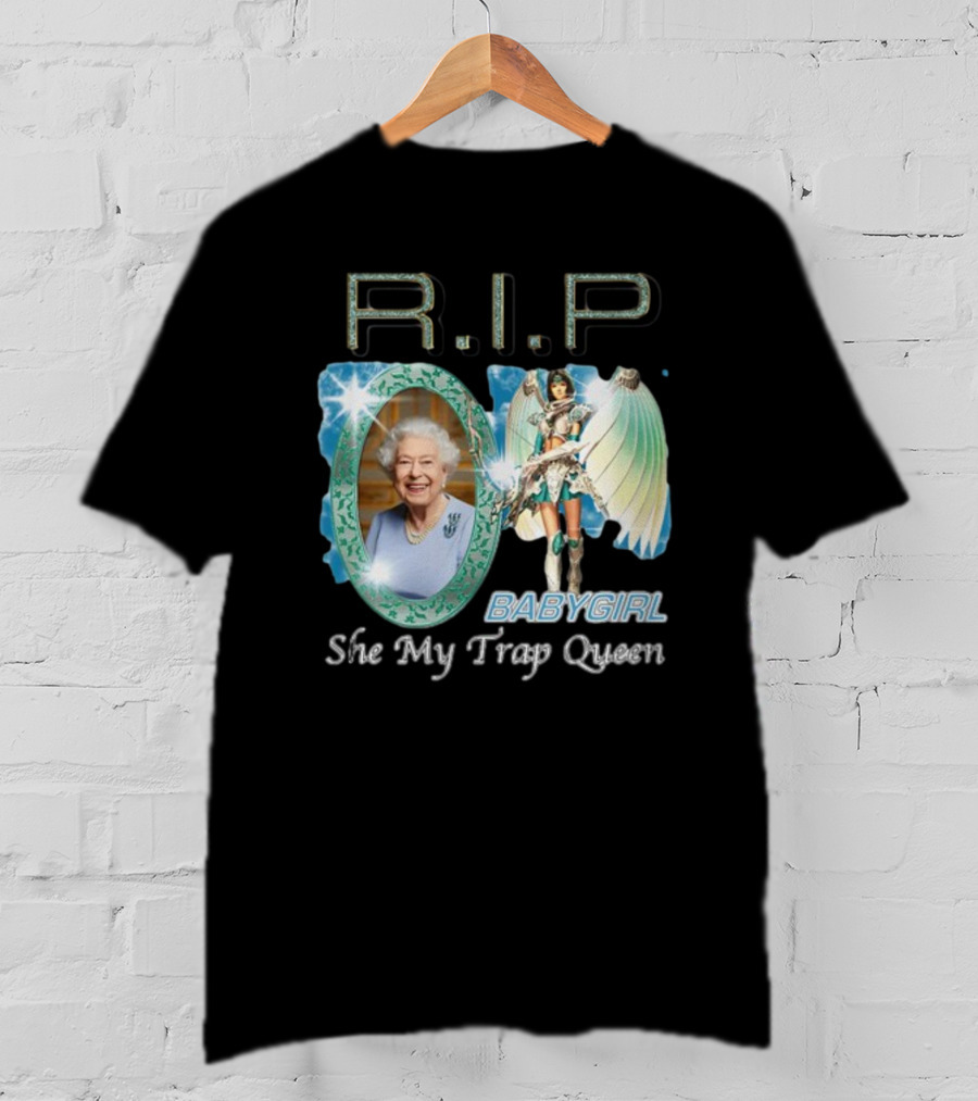 R.I.P Baby Girl She My Trap Queen Angel Wings Mirror T-Shirt