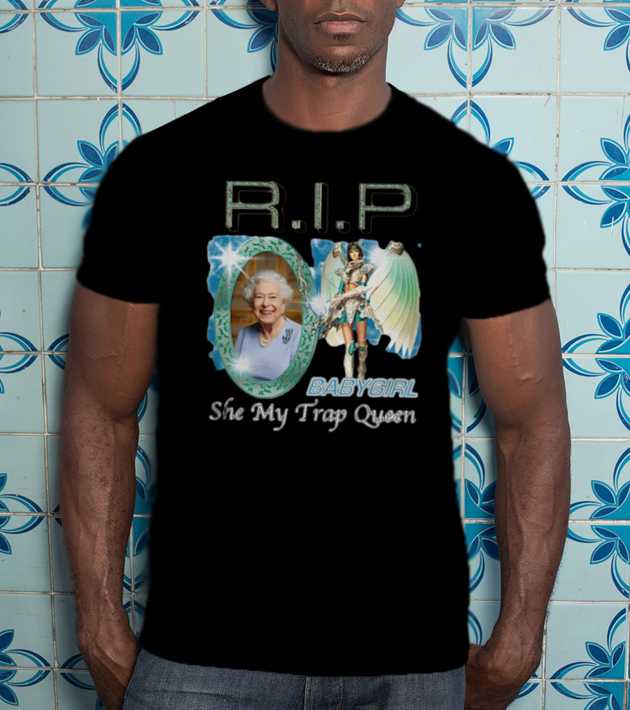 R.I.P Baby Girl She My Trap Queen Angel Wings Mirror T-Shirt