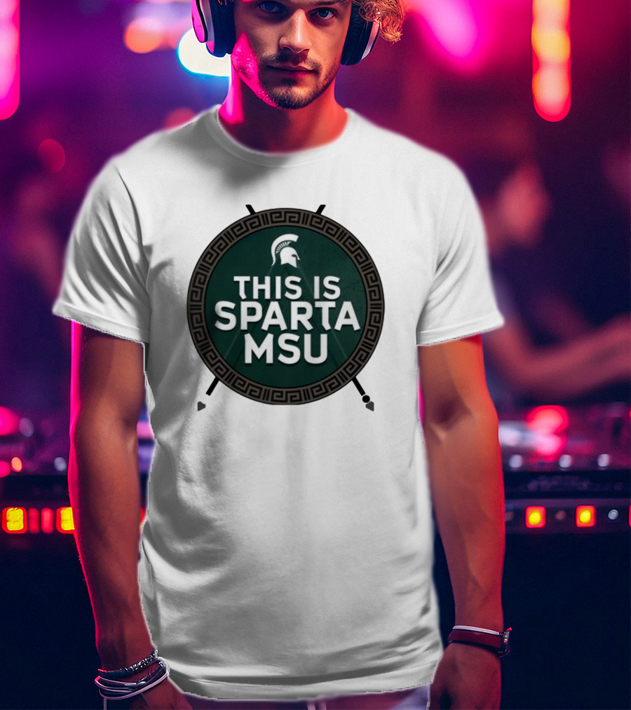 Michigan State University This Is Sparta MSU Spartan Helmet T-Shirt