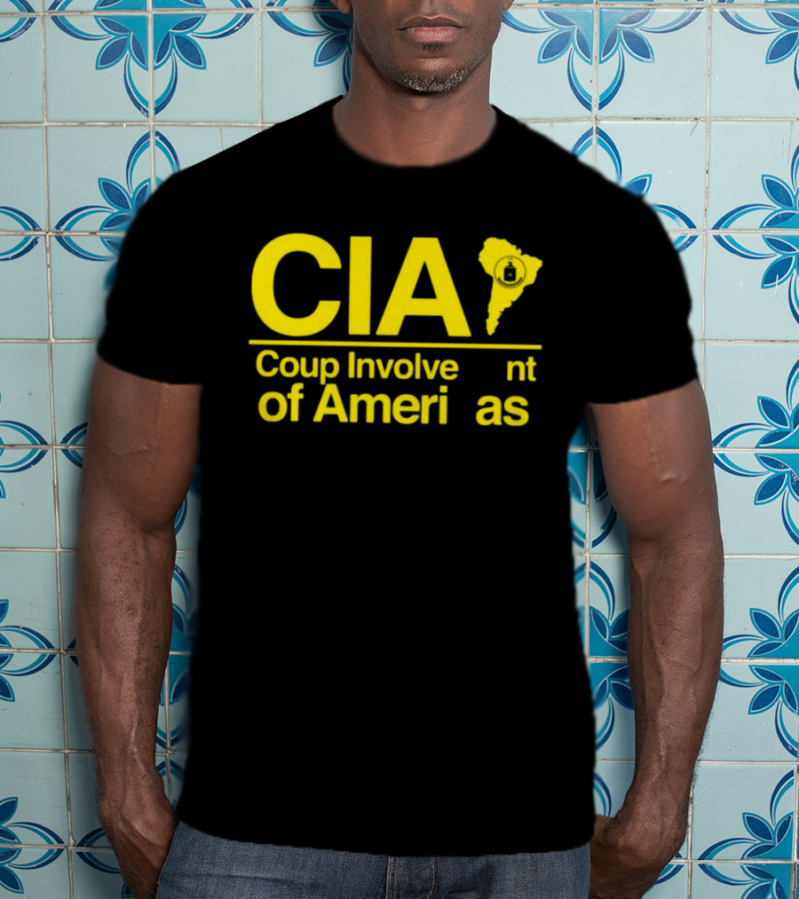 CIA Coup Involvement Of Americas Map Iconography T-Shirt