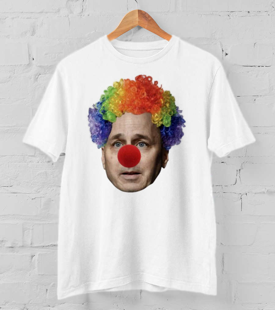 Burdenburner Brian Clownman Rainbow Wig Red Nose Face T-Shirt