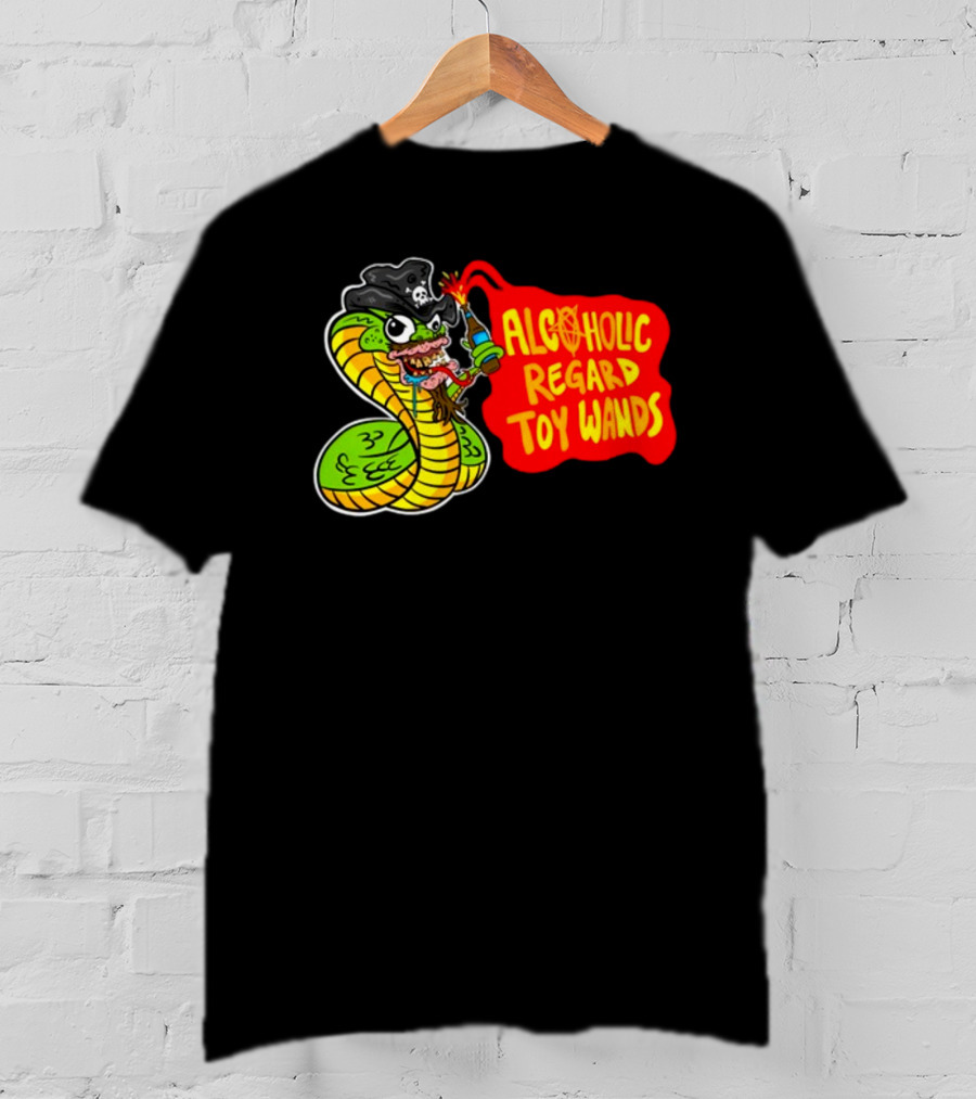ALCOHOLIC REGARD TOY WANDS Snake Pirate Drinking T-Shirt