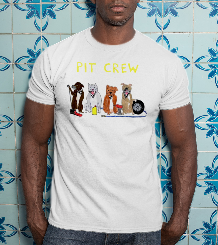 Pit Crew Canine Mechanics With Tools And Tire T-Shirt