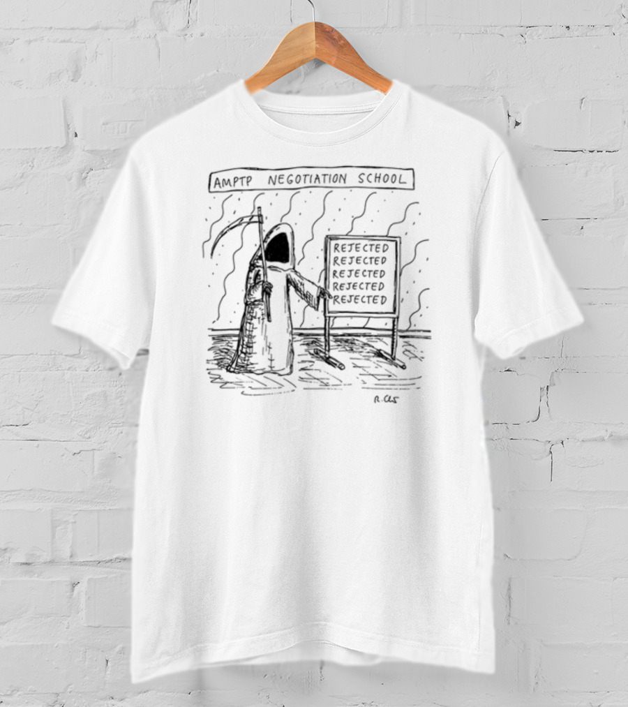 AMPTP Negotiation School Grim Reaper Rejected Board T-Shirt