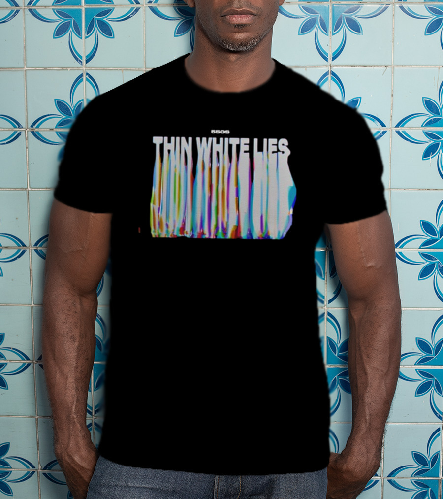5SOS Thin White Lies Colorful Drip Effect T-Shirt