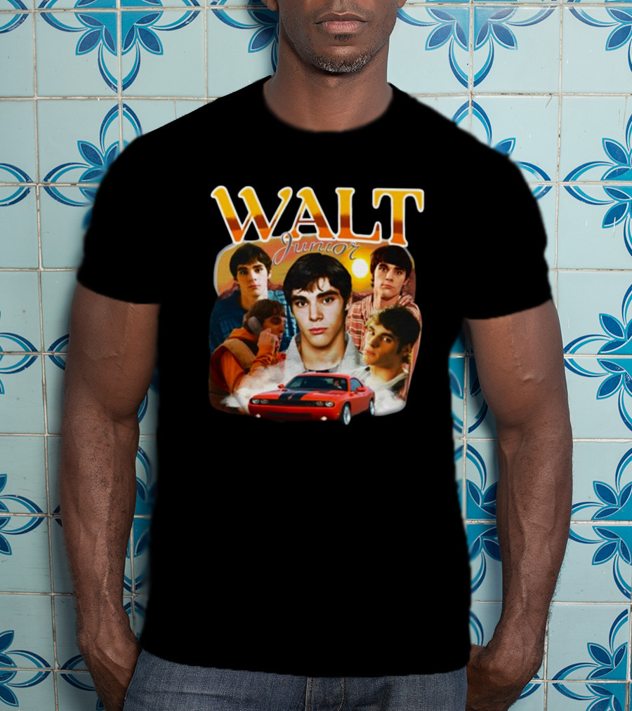 Funnyahhtees Store Walt Junior Collage With Red Car T-Shirt