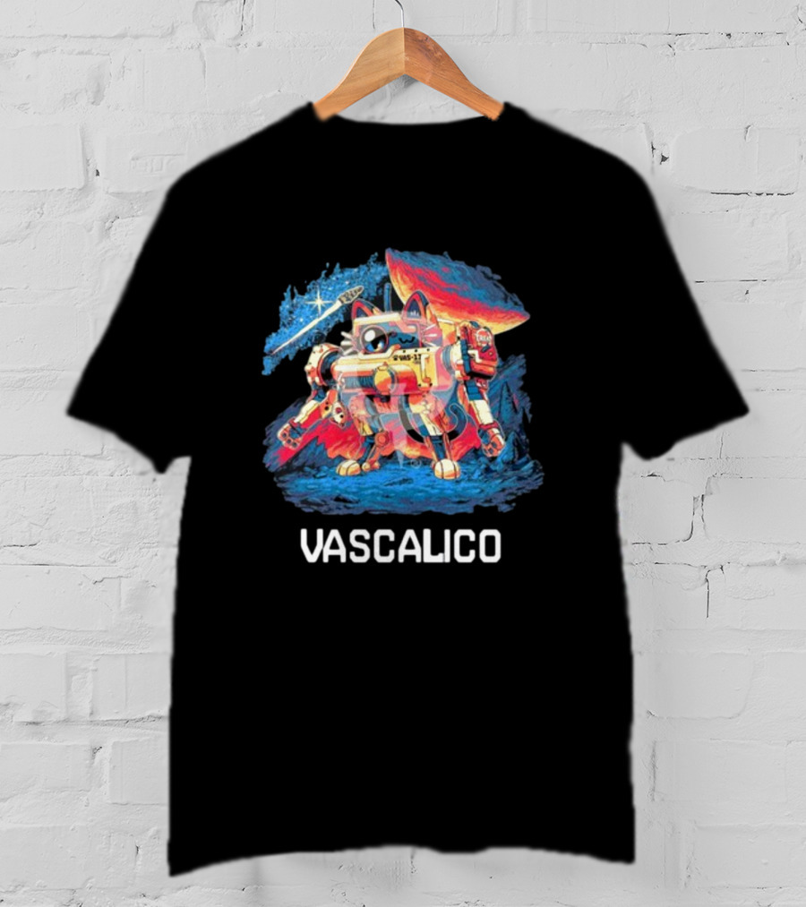 Quakecon + Dallas Pets Alive Vascalico Cat Mech In Cosmic Landscape T-Shirt