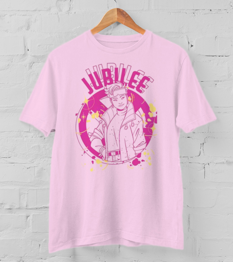 Jubilee X-Men Neon Pink T-Shirt