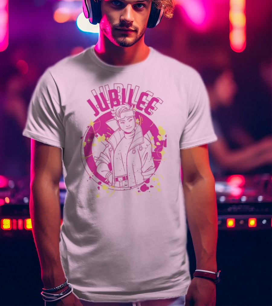 Jubilee X-Men Neon Pink T-Shirt