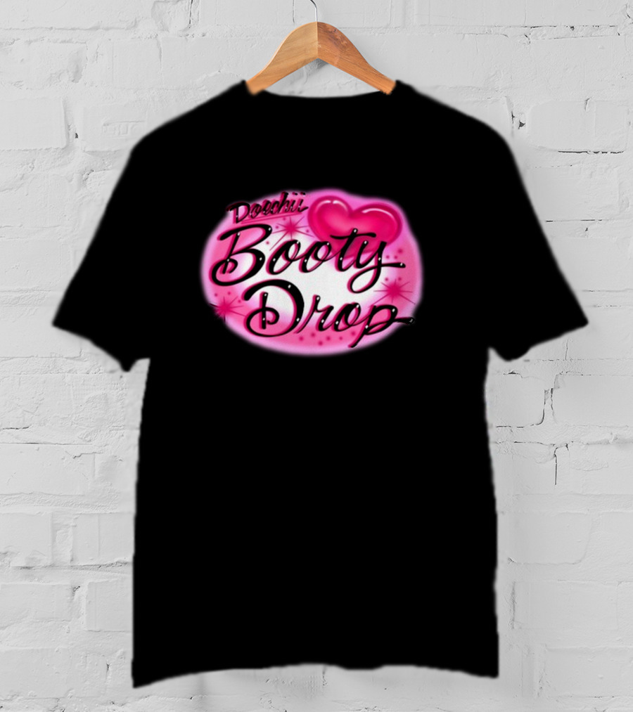 Doechii Booty Drop Heart Pink Bubble Lettering T-Shirt